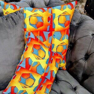 New colorful abstract throw pillow